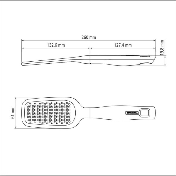 Encontraproduto.com.br - Mini Ralador Tramontina Verano com Lâmina em Aço Inox Onix