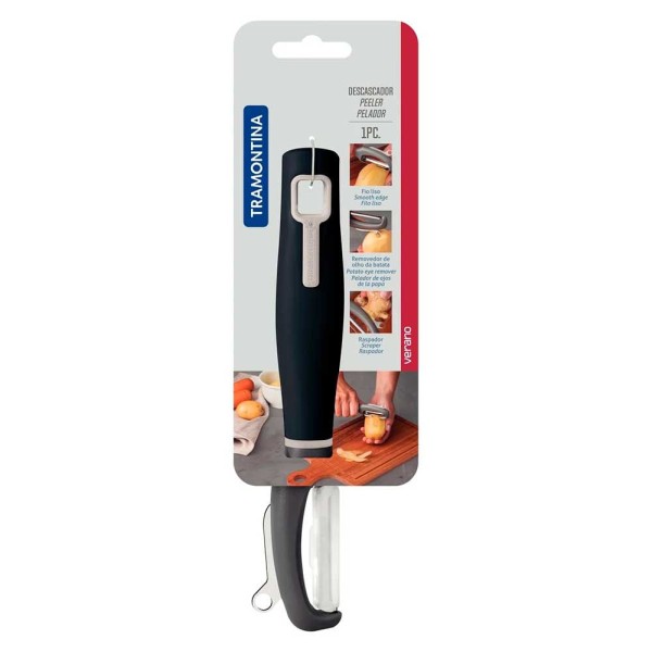 Encontraproduto.com.br - Descascador Fio Liso Inox Verano Onix Tramontina