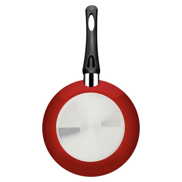 Encontraproduto.com.br - Frigideira Tramontina com Revestimento Interno Cerâmico e Externo em Silicone Vermelho - 2 Litros