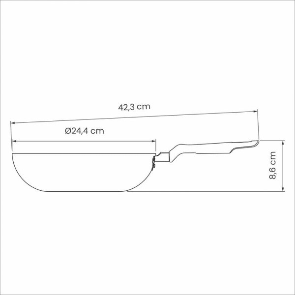 Encontraproduto.com.br - Frigideira Tramontina Loreto Antiaderente Grafite 24cm