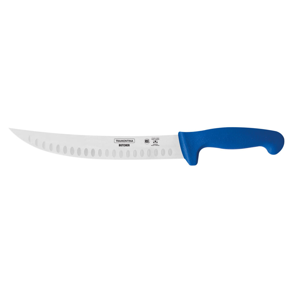 Encontraproduto.com.br - Faca Carne Inox 10 Profissional Azul Butcher Tramontina