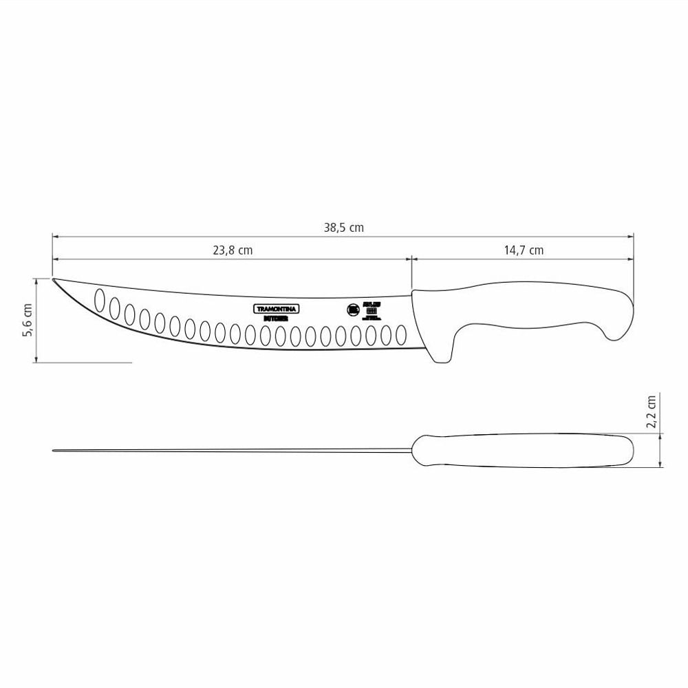 Encontraproduto.com.br - Faca Carne Inox 10 Profissional Azul Butcher Tramontina