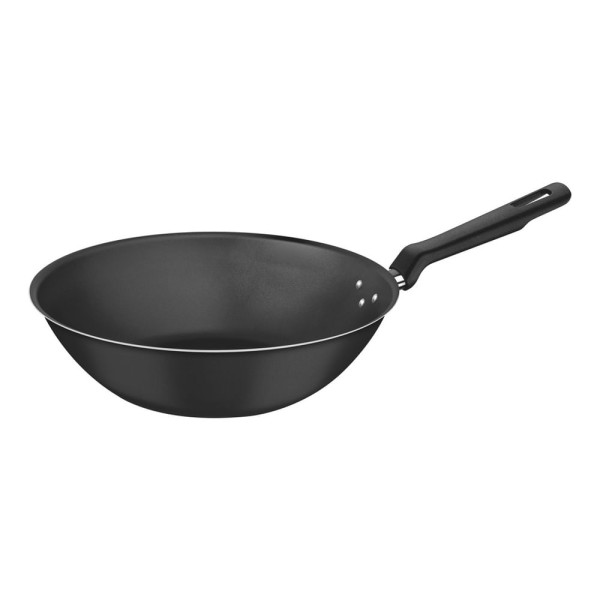Encontraproduto.com.br - Panela Wok Sem Tampa de Alumínio Preta Tramontina 28cm 20395028