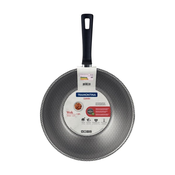 Encontraproduto.com.br - Panela Wok Sem Tampa de Alumínio Vermelha Tramontina 28cm 20395728