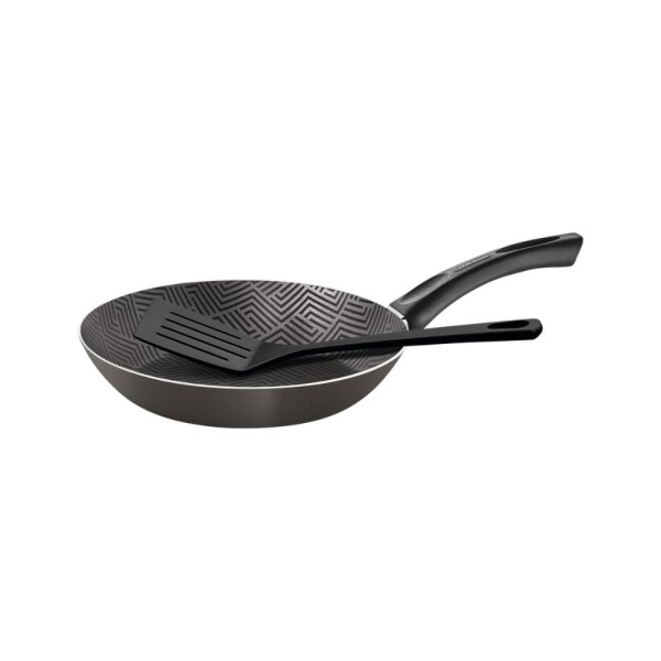 Encontraproduto.com.br - Frigideira Tramontina Paris Chumbo com Espatula de Nylon 20CM