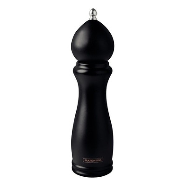 Moedor de Pimenta e Sal Tramontina Black em Cerâmica com Recipiente de Madeira 8