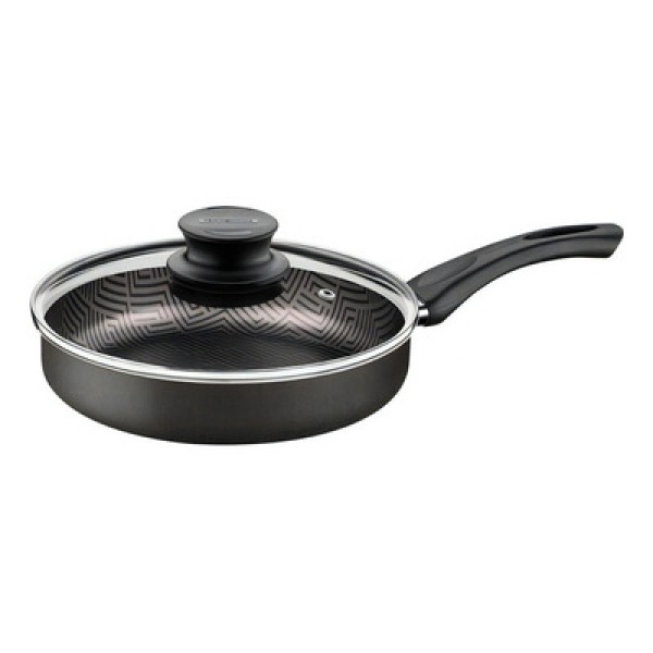Frigideira Tramontina Paris Antiaderente Chumbo +Tampa de Vidro 24CM
