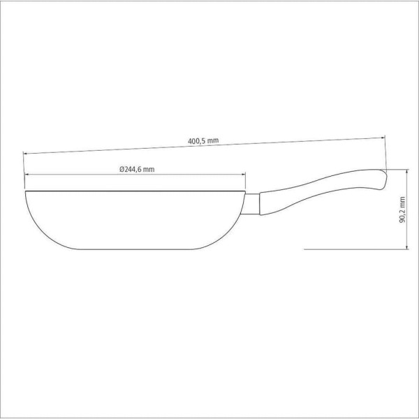 Encontraproduto.com.br - Frigideira Funda Tramontina Paris 24cm, 2,2L, Alumínio, com Espátula, Vermelho - 28509/724