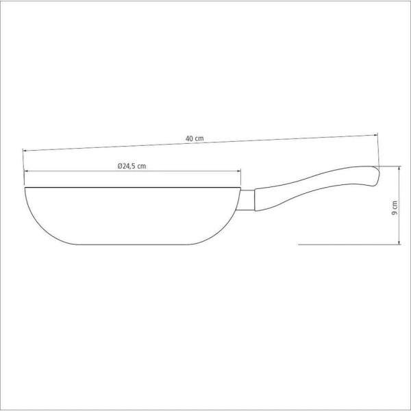 Encontraproduto.com.br - Frigideira Funda Tramontina Paris 24cm, 2,2L, Alumínio, com Espátula, Vermelho - 28509/724