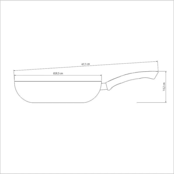 Encontraproduto.com.br - Frigideira Funda Tramontina Paris 28cm, 3,3L, Alumínio, com Espátula, Vermelho - 28509/728