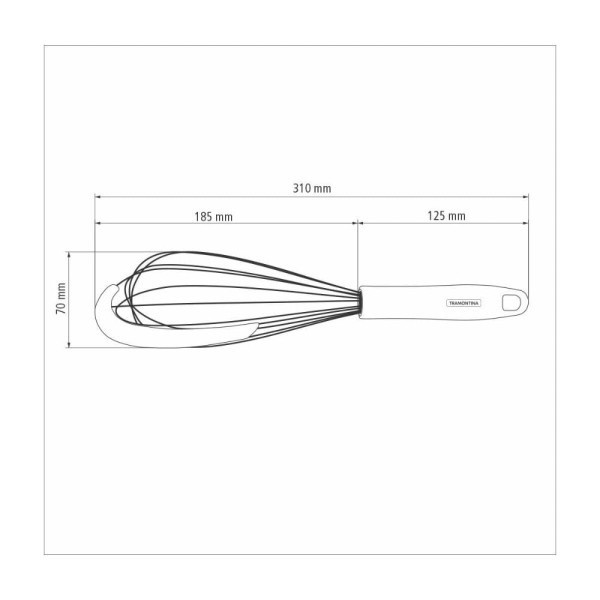 Encontraproduto.com.br - Batedor Manual Tramontina Molde Em Inox E Cabo De Silicone