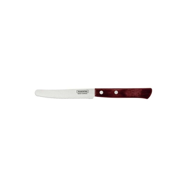 Faca Multiuso Com Lâmina Em Aço Inox E Cabo Em Madeira Tratada Polywood Vermelho 5