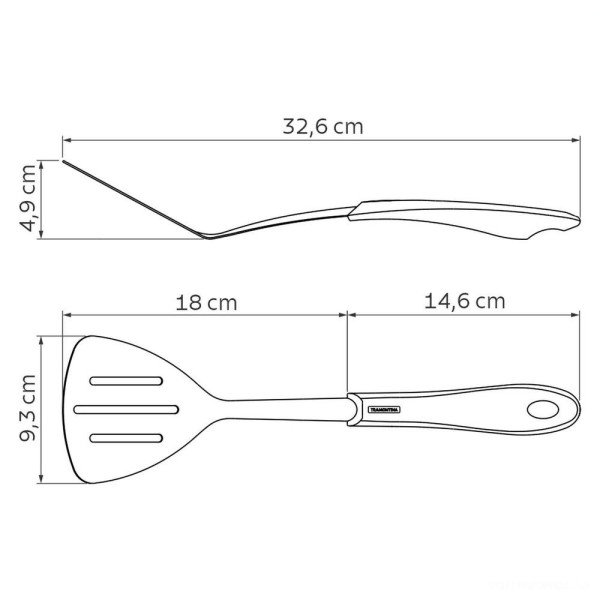 Encontraproduto.com.br - Espátula Tramontina Fluence Com Lâmina Em Aço Inox E Cabo Em Polipropileno Menta Tramontina