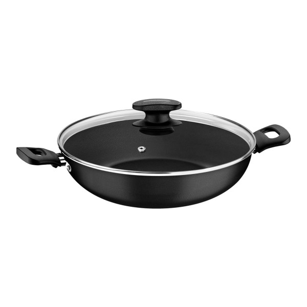 Encontraproduto.com.br - Wok Tramontina Loreto em Alumínio Antiaderente Starflon Max Grafite 28 cm 3,3 L