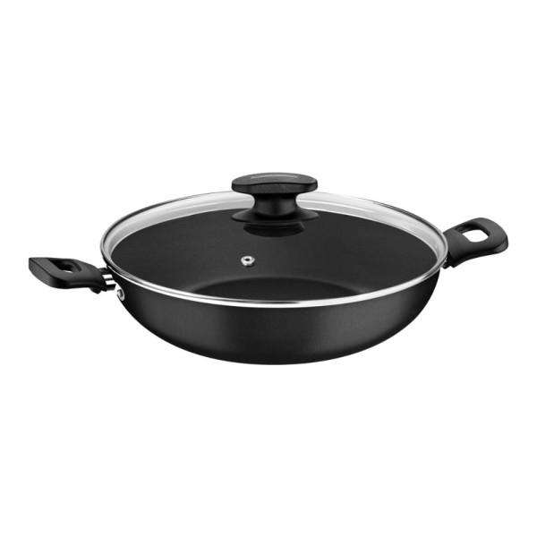Encontraproduto.com.br - Wok Tramontina Loreto em Alumínio Antiaderente Starflon Max Grafite 28 cm 3,3 L