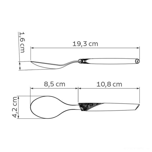 Encontraproduto.com.br - Colher De Mesa Lyf Com Lâmina Em Aço Inox E Cabo De Polipropileno Pcr Verde Natureza
