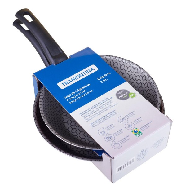 Encontraproduto.com.br - Kit 2 Frigideira Coimbra Antiaderente Tramontina Vermelha