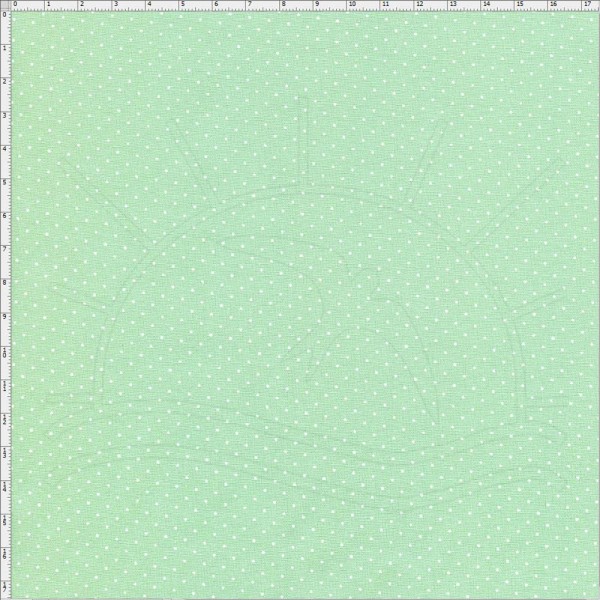 Tecido Estampado Para Patchwork - Composê Poá Verde Sálvia Cor 1592 (0,50X1,40)