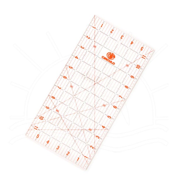 Encontraproduto.com.br - Régua para Patchwork Círculo - 06x12pol
