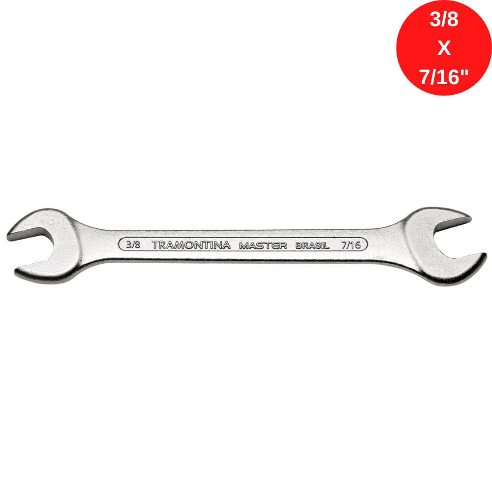 Encontraproduto.com.br - Chave Fixa 3/8x7/16 Tramontina MASTER com Corpo em Aço Especial Cromado