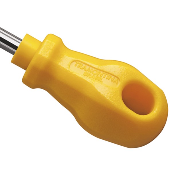 Encontraproduto.com.br - Chave de Fenda Toco Tramontina Master Yellow com Ponta Chata 1/4x1.1/2
