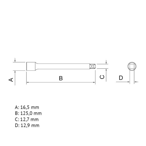 Encontraproduto.com.br - Extensão 5 em Aço Cromo Vanádio - Encaixe 1/2 Tramontina PRO