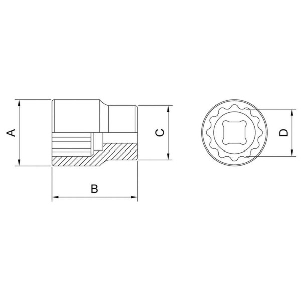 Encontraproduto.com.br - Soquete estriado 30mm com encaixe 3/4