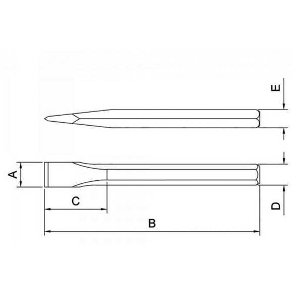 Encontraproduto.com.br - Talhadeira Sextavada 22x200mm Cromo Vanádio 44473/122 - Tramontina Pro