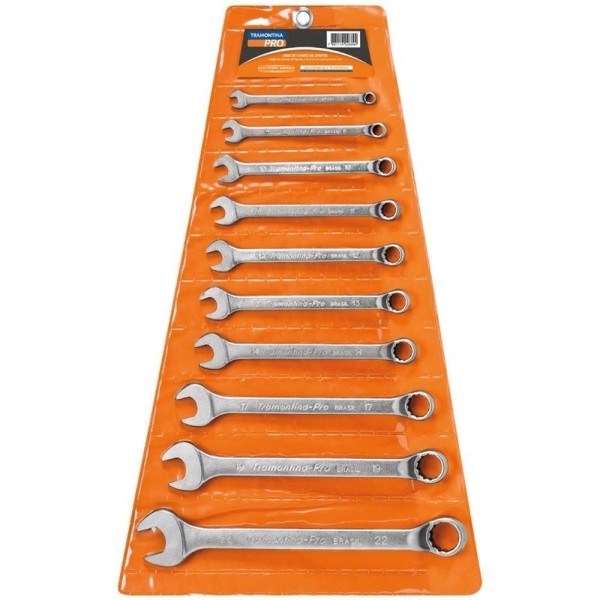 Encontraproduto.com.br - Jogo de Chave Combinada 6 a 22mm com 10 peças 44660/210 Tramontina Pro