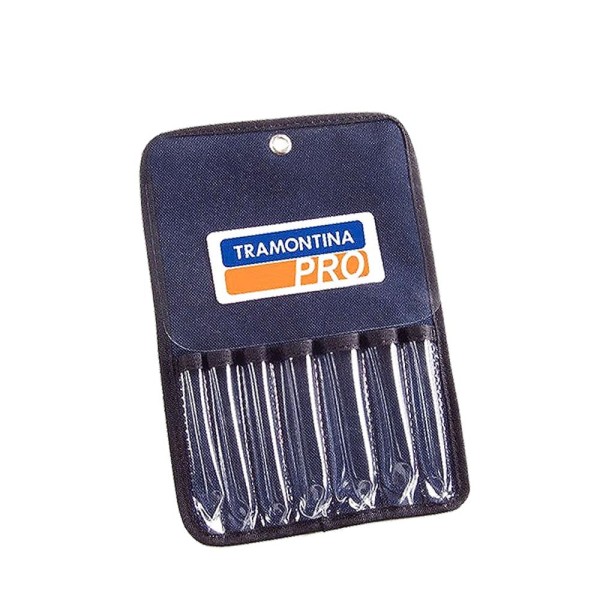 Encontraproduto.com.br - Jogo de talhadeira punção e saca-pinos 7 peças 44473/207 - TRAMONTINA PRO