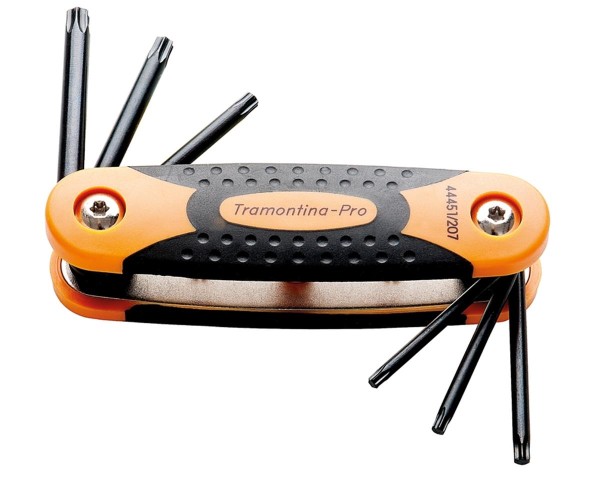 Encontraproduto.com.br - Jogo de Chave Torx com Armação T10-T40 7 Peças 44451/207 - Tramontina Pro