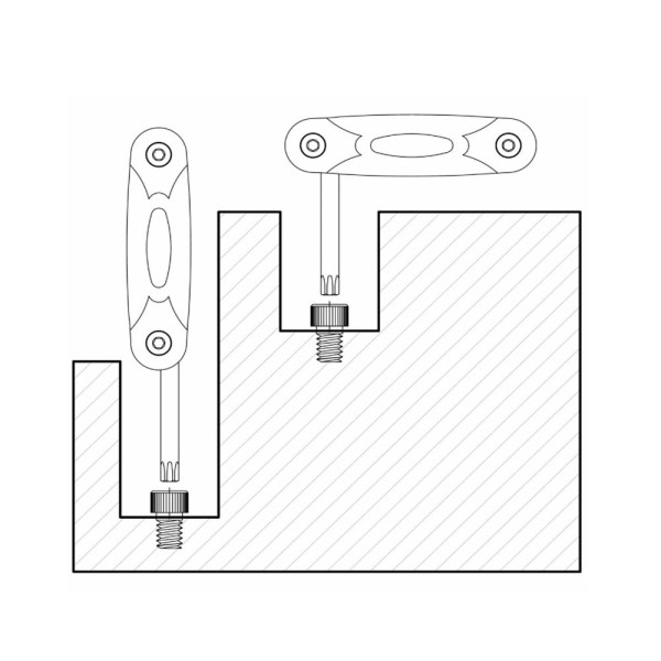 Encontraproduto.com.br - Jogo de Chave Torx com Armação T10-T40 7 Peças 44451/207 - Tramontina Pro