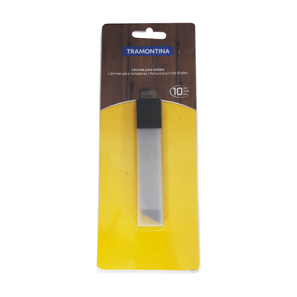 Encontraproduto.com.br - Laminas Tramontina para Estilete com 10 Pecas 18MM