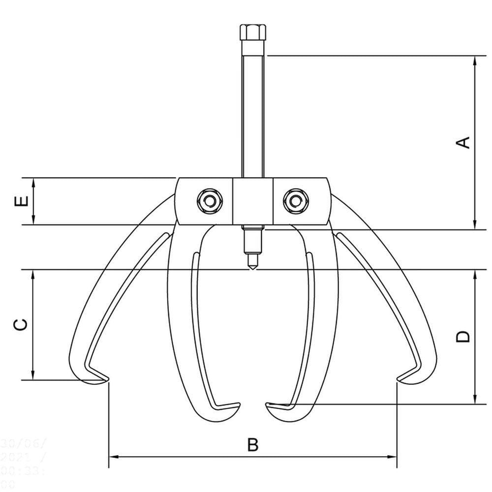 Saca-polia com 2 garras 210,0 mm x 115,0 mm TRAMONTINA PRO