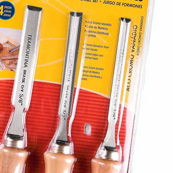 Encontraproduto.com.br - Formão Jogo 4pcs Tramontina