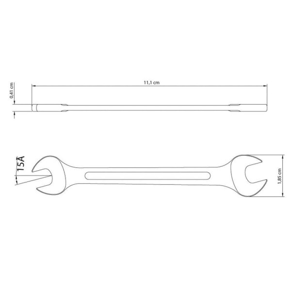 Chave Fixa 6x7 mm Tramontina Basic com Corpo em Aço Especial Cromado