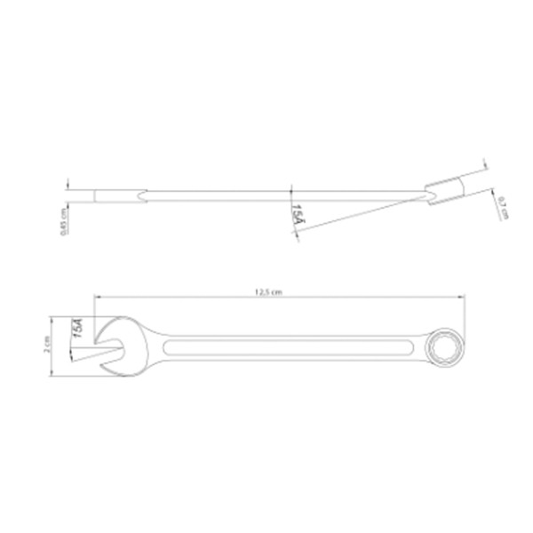 Encontraproduto.com.br - Chave Combinada 8 mm Tramontina Basic com Corpo em Aço Especial Cromado