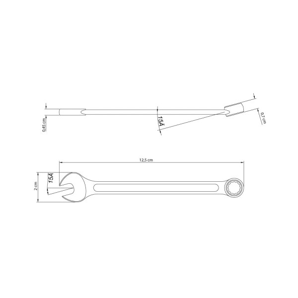 Encontraproduto.com.br - Chave Combinada 8 mm Tramontina Basic com Corpo em Aço Especial Cromado
