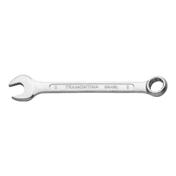 Chave Combinada 8 mm Tramontina Basic com Corpo em Aço Especial Cromado