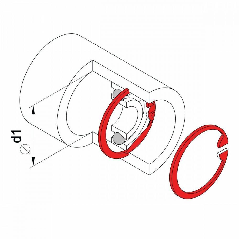 Alicate para Anéis Tramontina Pro Interno Reto 5” 44008/105