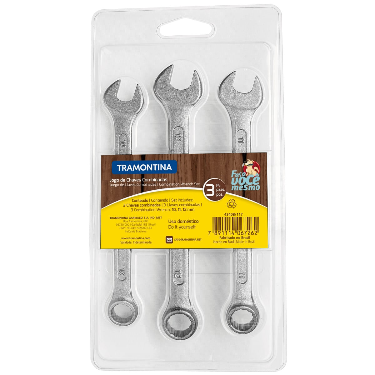 Encontraproduto.com.br - Jg.Tramontina 3pc Chaves Combinadas