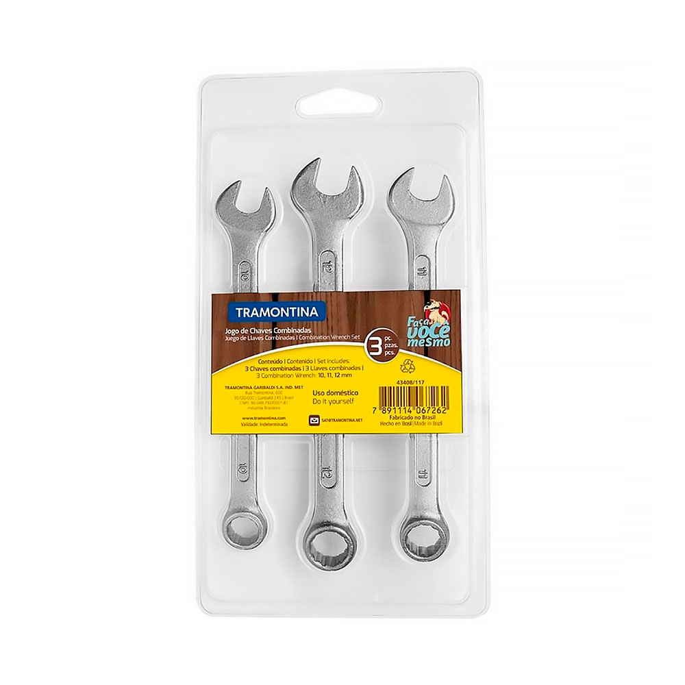 Encontraproduto.com.br - Jg.Tramontina 3pc Chaves Combinadas