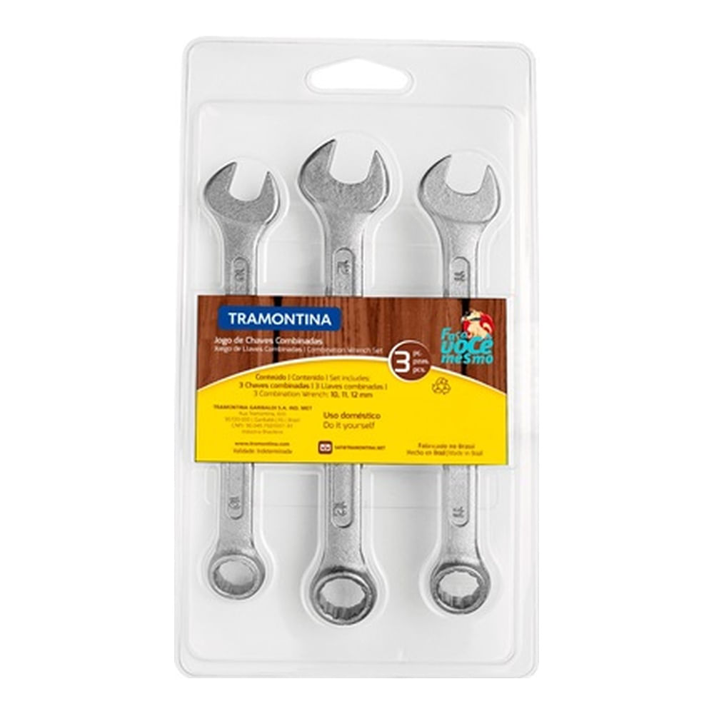Encontraproduto.com.br - Jg.Tramontina 3pc Chaves Combinadas