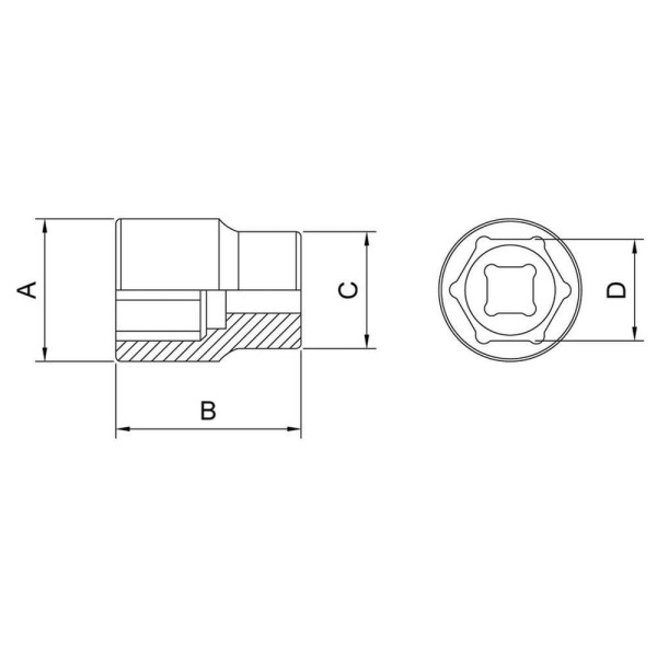 Encontraproduto.com.br - Soquete Sextavado 8mm X 1/2