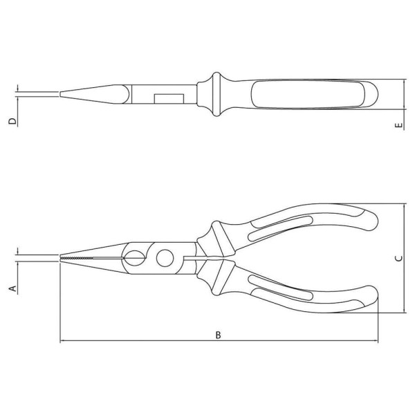 Encontraproduto.com.br - Alicate Bico Meia Cana 6