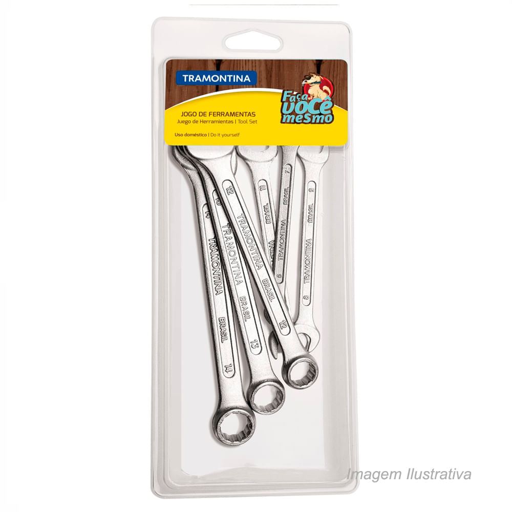 Encontraproduto.com.br - Kit com 3 Chaves Fixas e 3 Chaves Combinadas