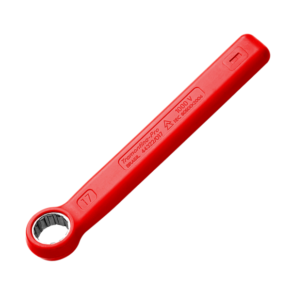 Encontraproduto.com.br - Chave Estrela Isolada Vde 17mm Uma Boca 44322/017 Tramontina Pro