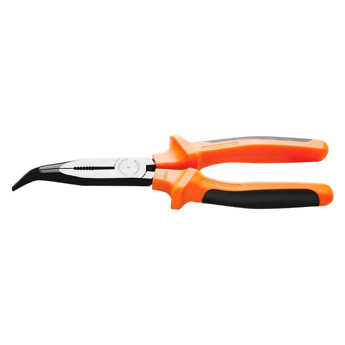 Alicate Meia Cana Bico Longo Curvo 8” Isolado Tramontina-Pro 44004/181