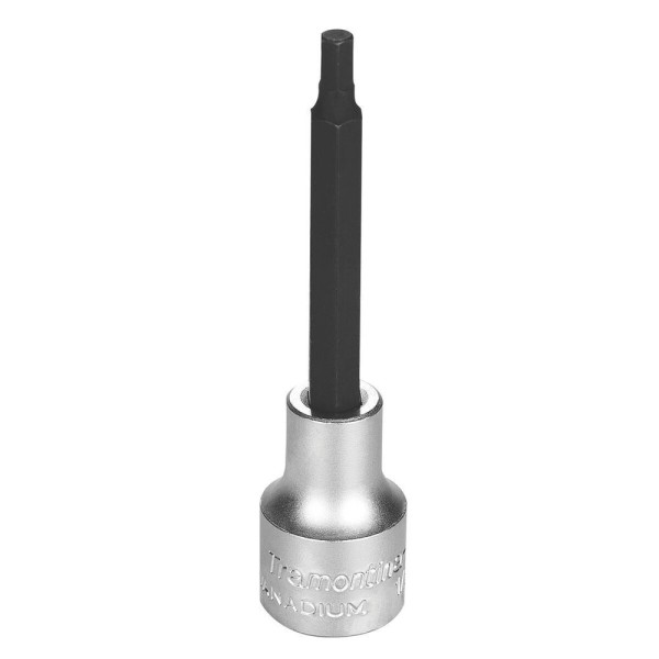 Encontraproduto.com.br - Soquete Longo Em Aço Cromo Vanadio Ponta Hexagonal 3/16 - Encaixe 1/2 Tramontina Pro