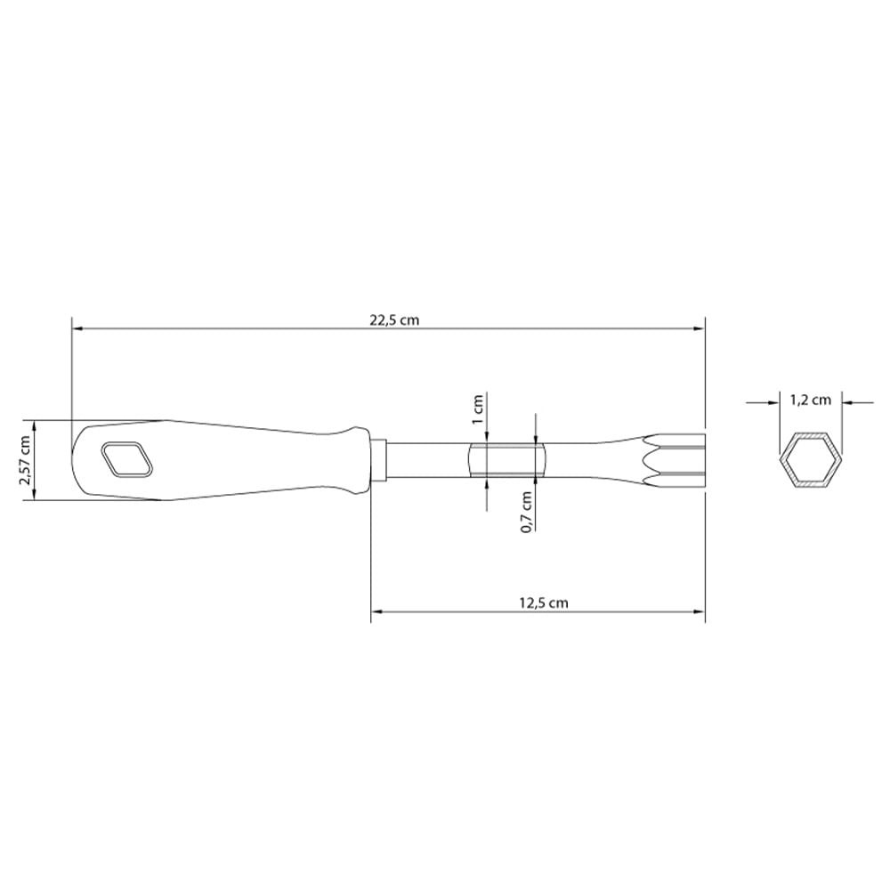 Encontraproduto.com.br - Chave Canhão 8 mm Tramontina Master com Haste Tubular